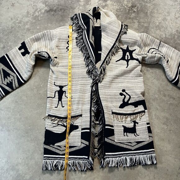 Handmade by Debbie Jacket Womens‎ 1X Woven Taspestry Southwestern Vtg Beaded - Picture 3 of 7
